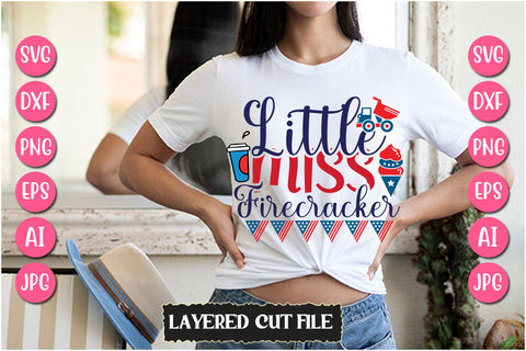 Little Miss Firecracker SVG Cut File SVG Newmockups 