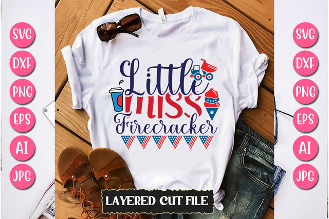 Little Miss Firecracker SVG Cut File SVG Newmockups 