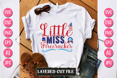 Little Miss Firecracker SVG Cut File SVG Newmockups 