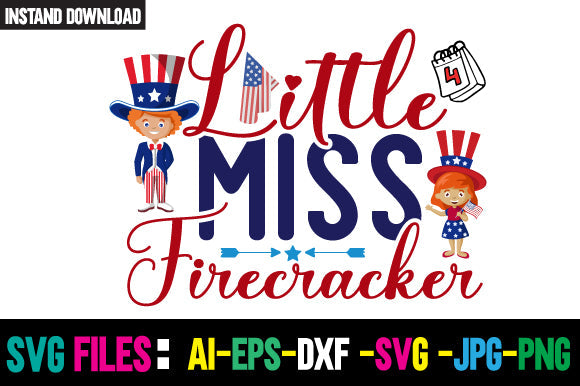 Little Miss Firecracker SVG Cut File SVG Newmockups 