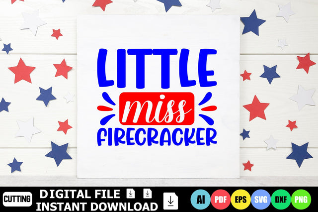Little Miss Firecracker SVG Shahin alam 
