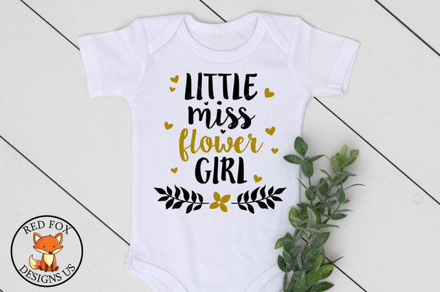 Little Miss Flower Girl | Wedding Files | SVG PNG DXF SVG RedFoxDesignsUS 