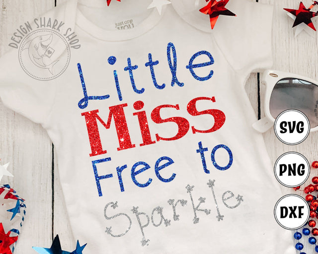 Little Miss Free to Sparkle SVG Design Shark 