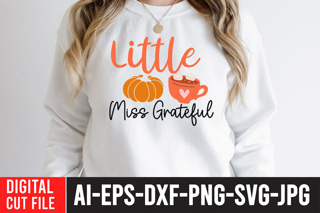 Little Miss Grateful SVG Cut File , Little Miss Grateful SVG Quotes SVG BlackCatsMedia 