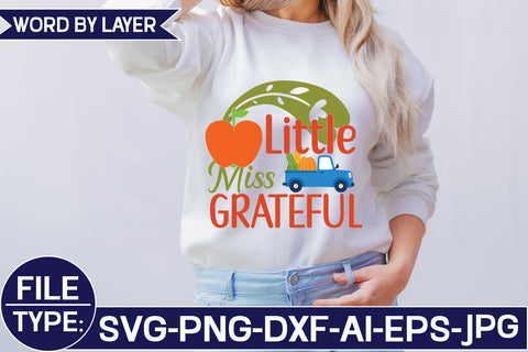 Little Miss Grateful SVG Cut File SVG Studio Innate 