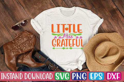 Little Miss Grateful SVG Cut File SVGs, Quotes and Sayings, Food & Drink, Holiday,On Sale, SVG Studio Innate 