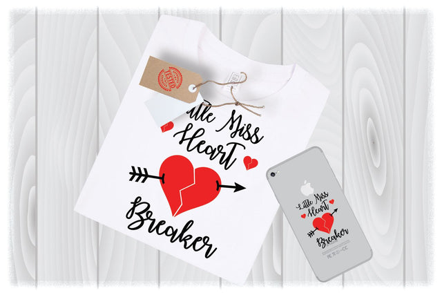 Little Miss Heart Breaker SVG Files for Cricut Designs | Valentines Day SVG Files SVG My Sew Cute Boutique 