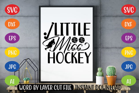 Little Miss Hockey SVG MStudio 