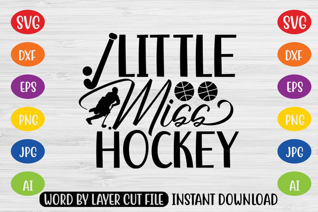 Little Miss Hockey SVG MStudio 