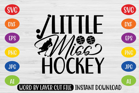 Little Miss Hockey SVG MStudio 