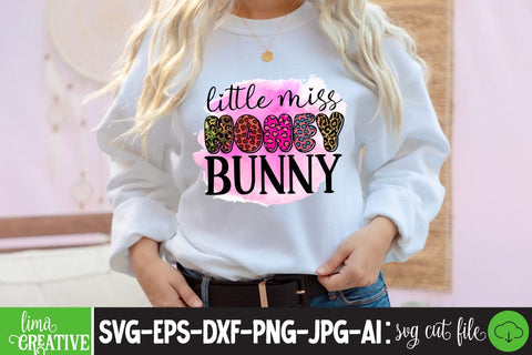 Little Miss Honey Bunny ,Happy Easter Day Sublimation PNG SVG Insomnia Std 