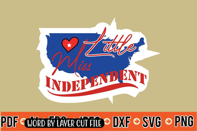 Little Miss Independent Sticker SVG SVG MStudio 