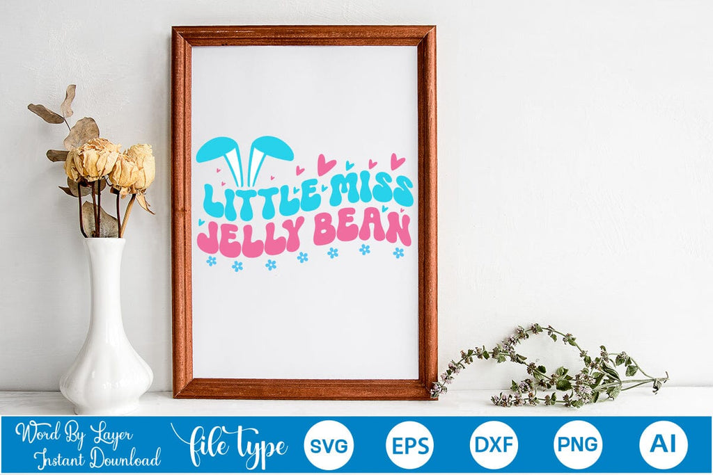 Little Miss Jelly Bean SVG Cut File SVGs,Quotes and Sayings,Food