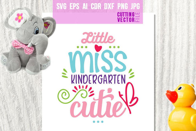 Little Miss Kindergarten Cutie SVG SVG VectorSVGdesign 
