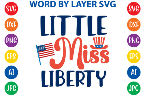 Little Miss Liberty, 4th Of July SVG Design SVG Rafiqul20606 
