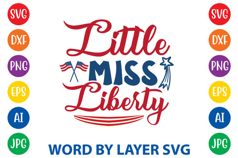 Little Miss Liberty, Patriotic SVG Design SVG Rafiqul20606 