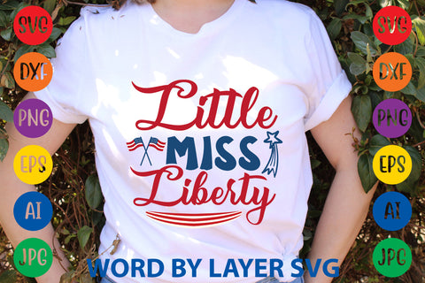 Little Miss Liberty, Patriotic SVG Design SVG Rafiqul20606 