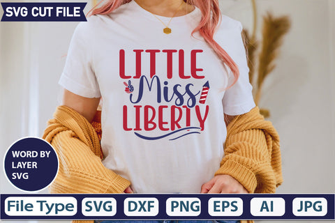Little Miss Liberty Svg Cut FIle,SVGs,quotes-and-sayings,food-drink,mini-bundles,print-cut,on-sale, SVG DesignPlante 503 