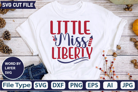 Little Miss Liberty Svg Cut FIle,SVGs,quotes-and-sayings,food-drink,mini-bundles,print-cut,on-sale, SVG DesignPlante 503 
