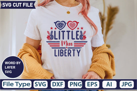 Little Miss Liberty Svg Cut File,SVGs,quotes-and-sayings,food-drink,mini-bundles,print-cut,on-sale, SVG DesignPlante 503 