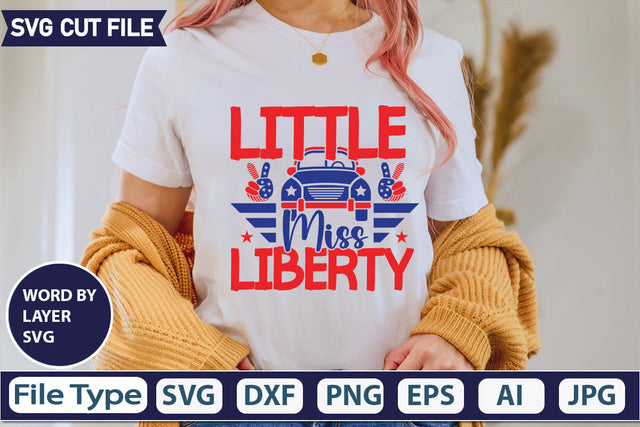 Little Miss Liberty Svg Cut File,SVGs,quotes-and-sayings,food-drink,mini-bundles,print-cut,on-sale, SVG DesignPlante 503 