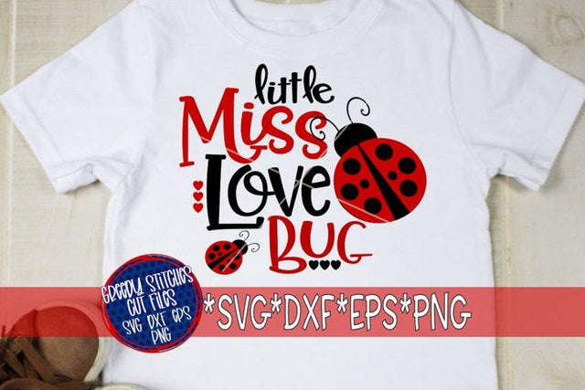 Little Miss Love Bug SVG DXF EPS PNG SVG Greedy Stitches 