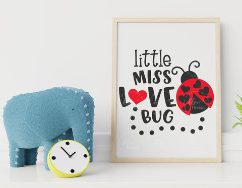 Little Miss Love Bug - SVG, PNG, DXF, EPS SVG Elsie Loves Design 