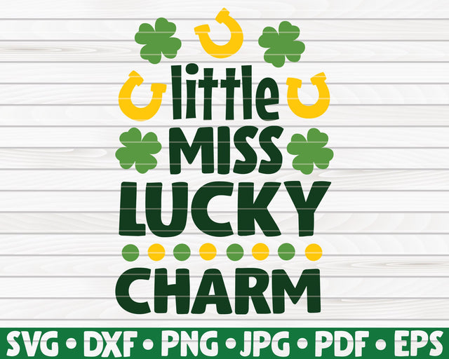 Little miss lucky charm SVG | St. Patrick's Day SVG HQDigitalArt 