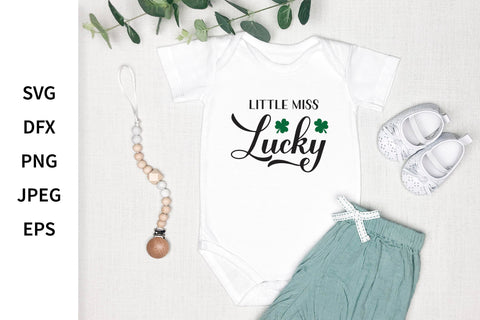 Little miss lucky. Funny St. Patrick’s day quote SVG LaBelezoka 