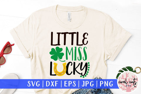 Little miss lucky - St Patricks Day SVG EPS DXF PNG SVG CoralCutsSVG 