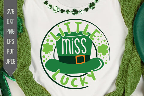 Little Miss Lucky Svg. Baby Girl Svg. St. Patrick's Day Svg. Lucky Svg. Irish Svg. Clover Svg. St Patrick's Dxf, eps, png, jpg pdf SVG Mint And Beer Creations 