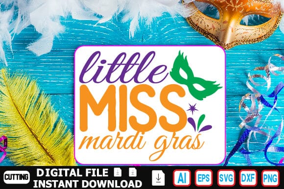 Little Miss Mardi Gras SVG Craftlabsvg24 