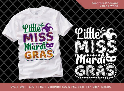 Little Miss Mardi Gras SVG Cut File | Mardi Gras Mask Svg | Nola Party Svg | Fat Tuesday Carnival Svg | Mardi Gras T-shirt Design SVG ETC Craft 