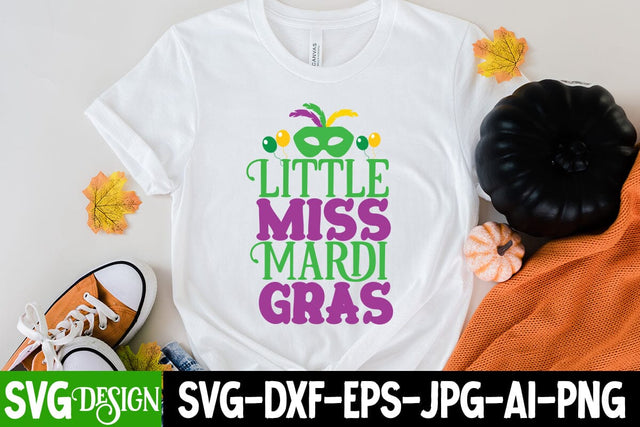 Little Miss Mardi Gras SVG Cut File SVG BlackCatsMedia 