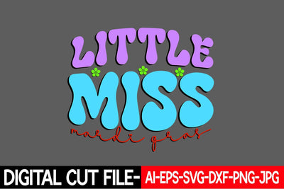 Little miss Mardi Gras Svg Cut File SVG Blessedprint 