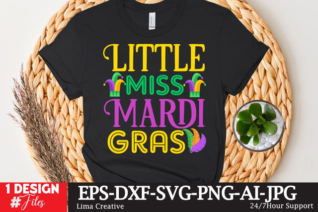 Little Miss Mardi Gras SVG Cut File SVG Insomnia Std 