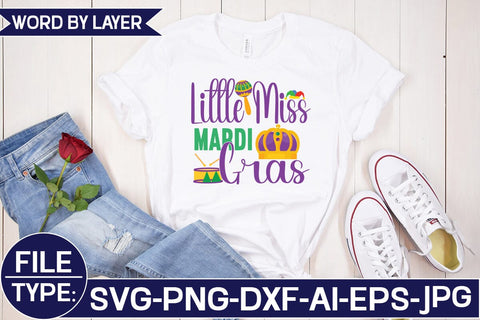 Little Miss Mardi Gras SVG Cut File SVG Studio Innate 