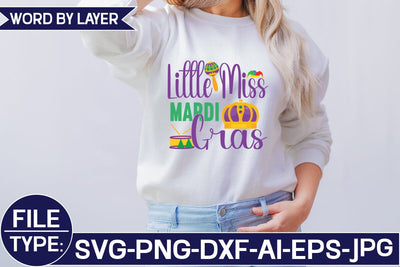 Little Miss Mardi Gras SVG Cut File SVG Studio Innate 