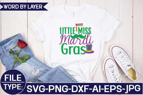 Little Miss Mardi Gras SVG Cut File SVG Studio Innate 