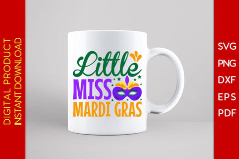 Little Miss Mardi Gras SVG PNG PDF Cut File SVG Creativedesigntee 