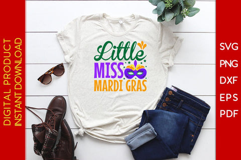Little Miss Mardi Gras SVG PNG PDF Cut File SVG Creativedesigntee 