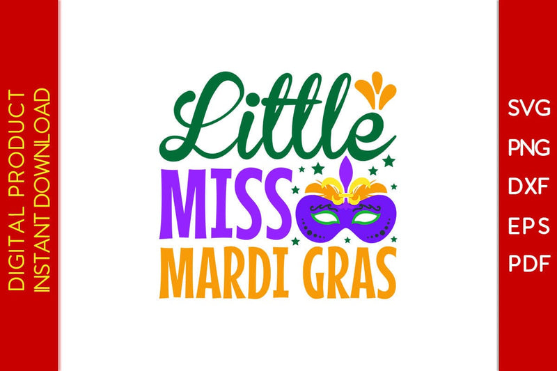 Little Miss Mardi Gras SVG PNG PDF Cut File SVG Creativedesigntee 