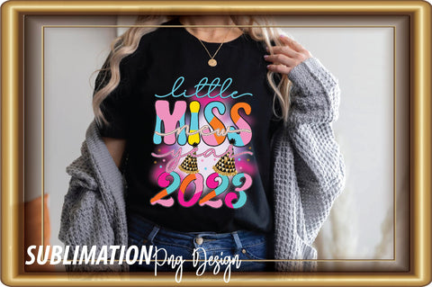 Little Miss New Year 2023 Sublimation Sublimation Creativeart88 