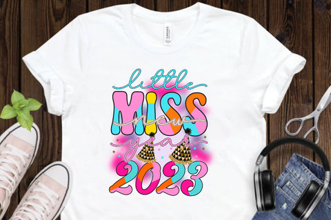 Little Miss New Year 2023 Sublimation Sublimation Creativeart88 