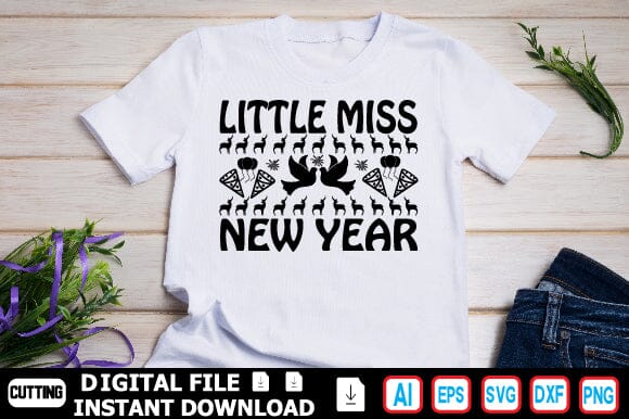 Little Miss New Year SVG Craftlabsvg24 