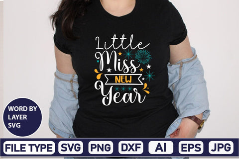 Little Miss New Year SVG Cut File SVG DesignPlante 503 