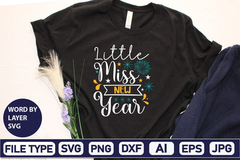 Little Miss New Year SVG Cut File SVG DesignPlante 503 