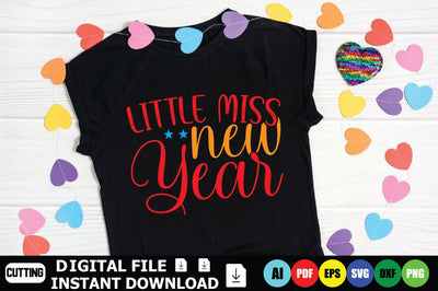 Little Miss New Year SVG Shahin alam 
