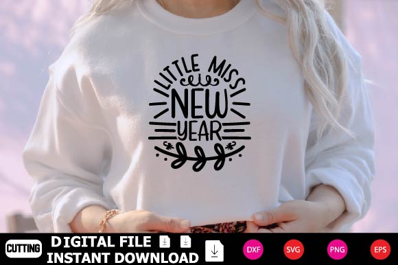 Little Miss New Year SVG Shahin alam 