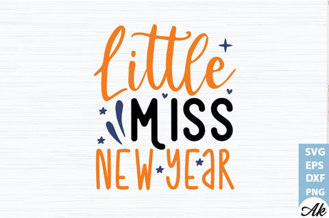 Little miss new year SVG SVG akazaddesign 